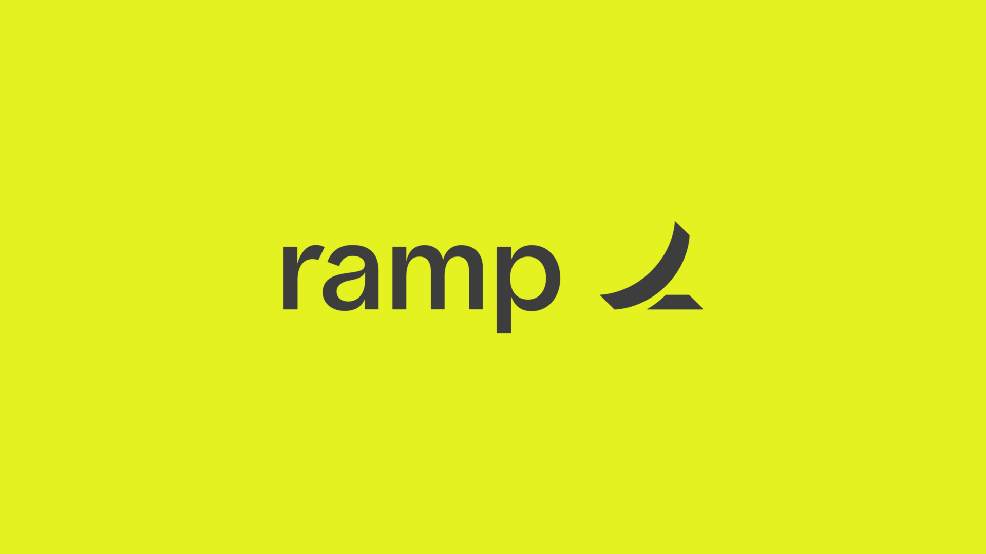 The ramp logo black with yellow background