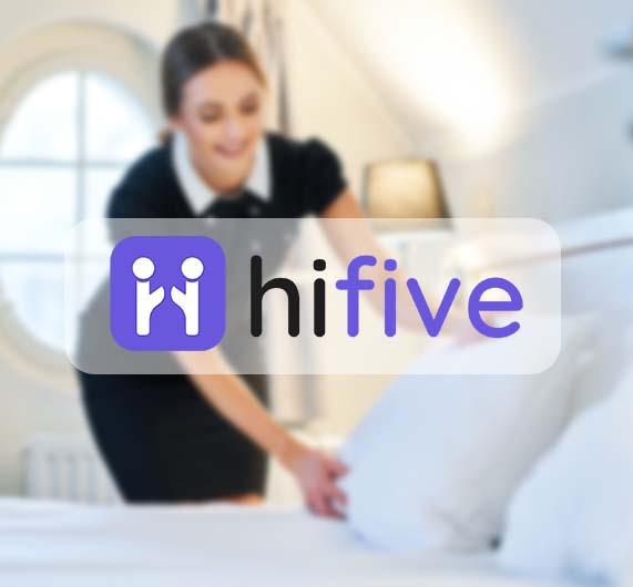 hifive logo with housekeeper background