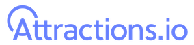 Attractions.io logo in blue