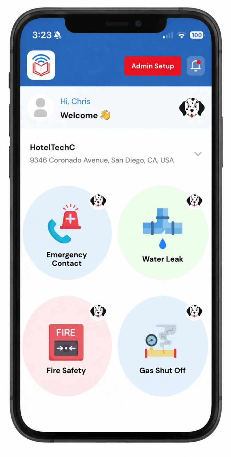Live Safety app in a mobile phone view